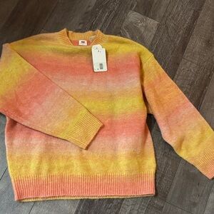 Levi's Ombre Crewneck Sweater - Pink, Yellow & Orange